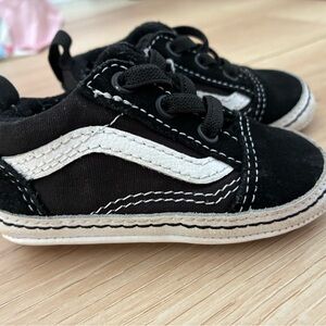 Vans Black and White Kids Sneakers